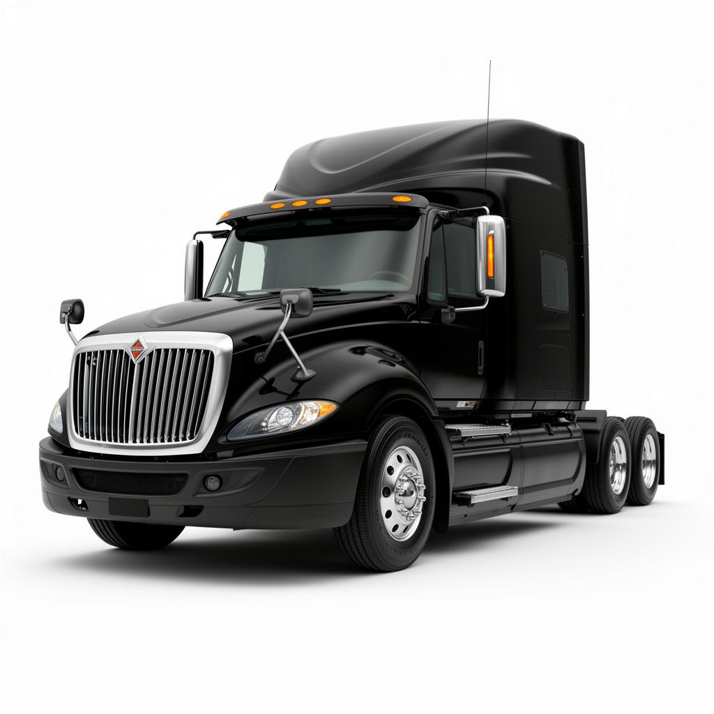 Black semi-truck